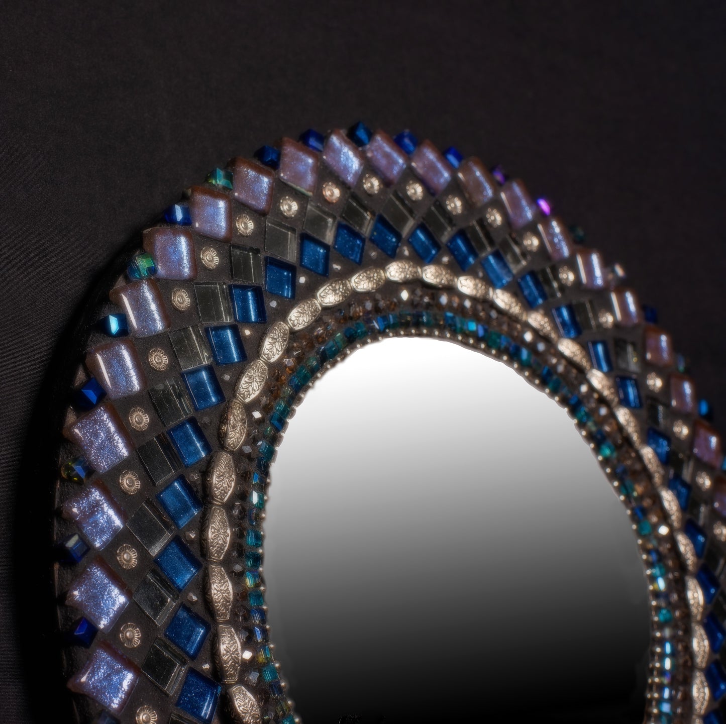 Blue Moon 10-inch Mosaic Mirror